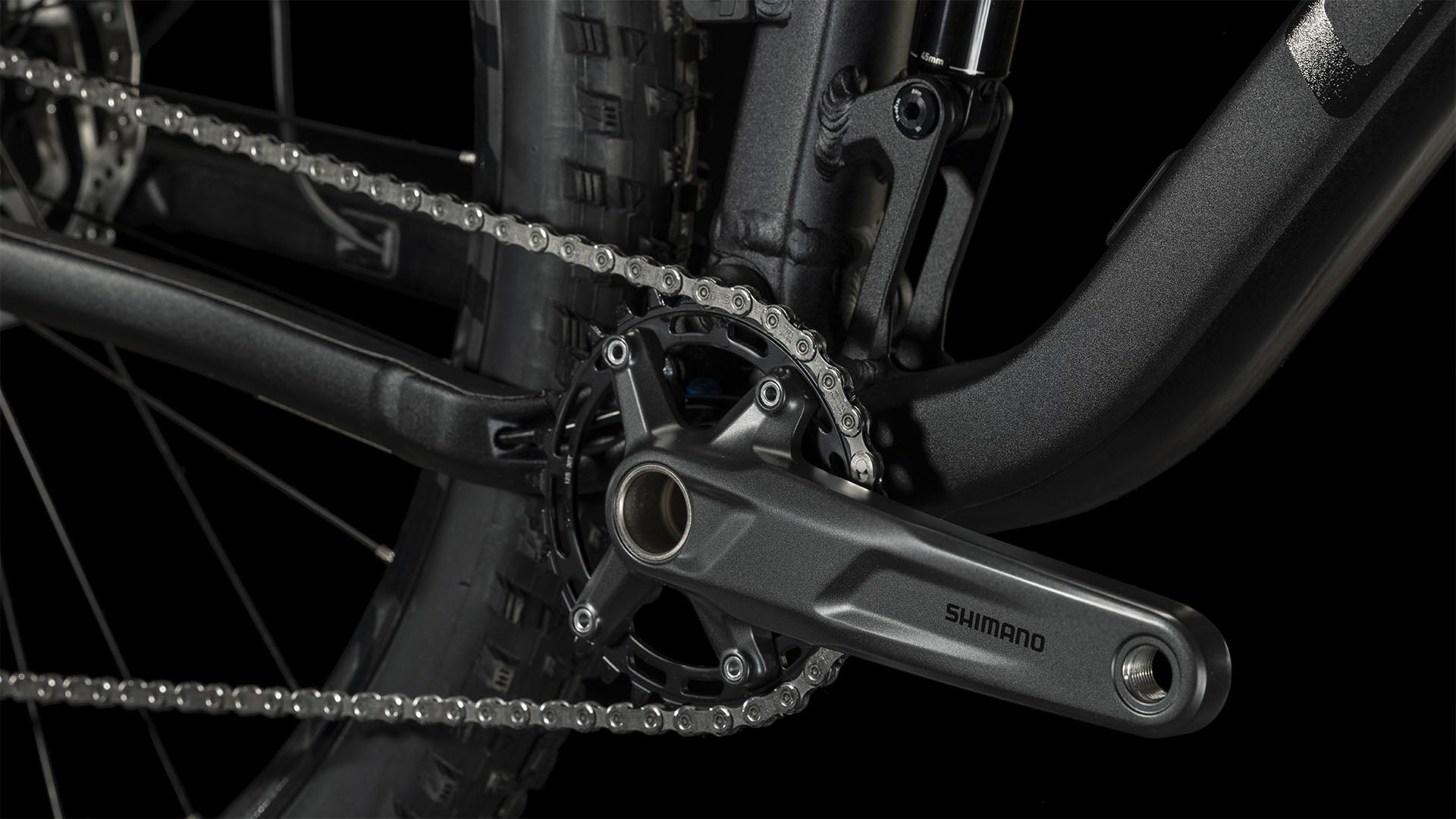 Bicicleta de montaña CUBE Stereo ONE22 Race black anodized